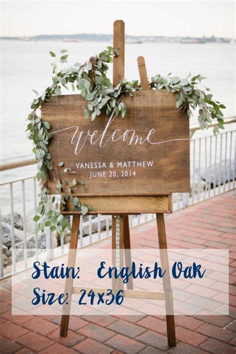 Wooden Wedding Welcome Sign With Names And Date Rustic Etsy Wedding