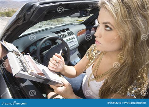 Woman Writing On Traffic Ticket Stock Image Image Of Adult Looking 29651215
