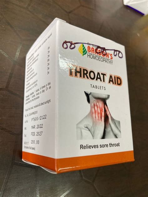 Throat Aid Tablet Baksons Prescription At Rs 200box In Meerut Id