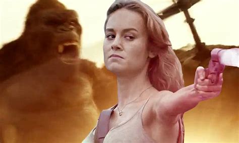 Brie Larson Pistols Skimpy Top Kong Skull Island Trailer Daily Mail Online