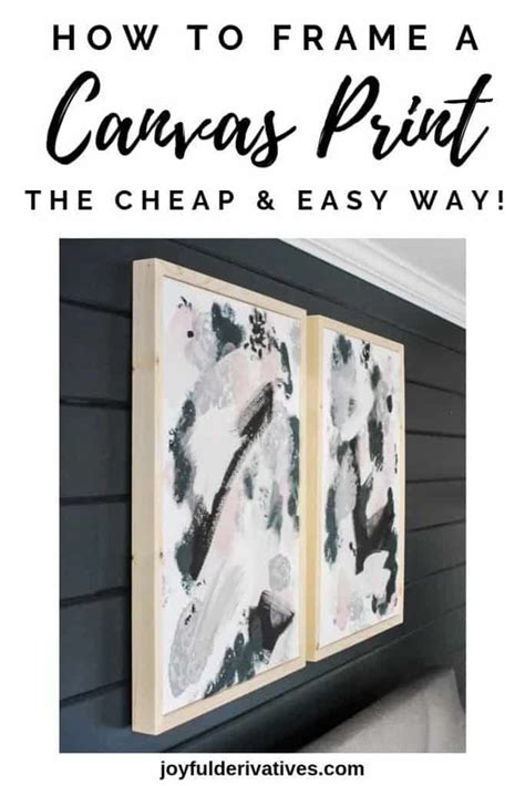 How To Frame A Canvas Painting Low Cost And Easy Frames For Canvas