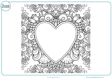 Imagenes Para Colorear De Corazones Con Rosas Páginas Imprimibles