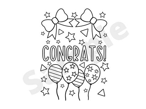 Congrats Coloring Coloring Pages
