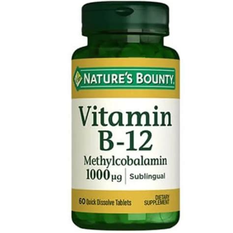 Natures Bounty Vitamin B12 Methylcobalamin 1000 Mcg 60 Dilaltı Tablet