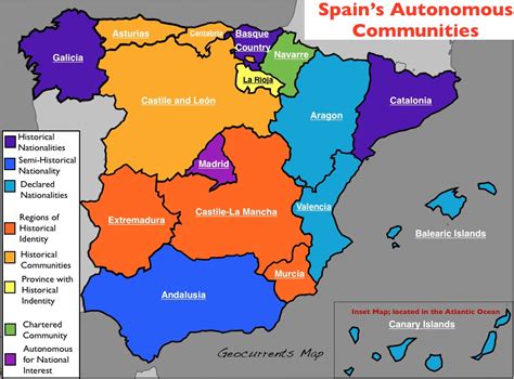 Map Of Regions Of Spain