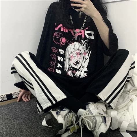 Harajuku Anime Japanese Women T Shirt Harajuku Short Sleeve Etsy