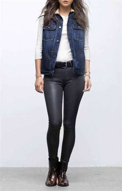What To Wear With Coated Jeans Outfit Ideas For Coated Jeans