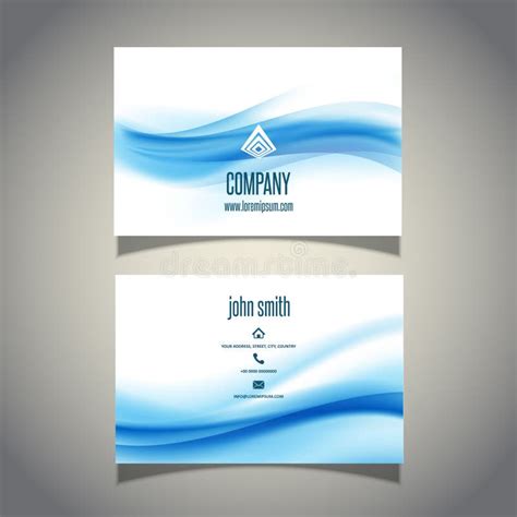 Business Card With Waves Design Stock Vector Illustration Of