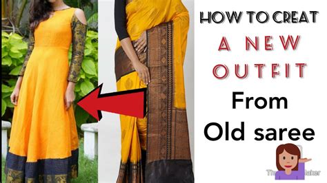 Old Saree Reuse Ideas Recycle Ideas For Old Saree Old Saree Converd Into Suit Youtube