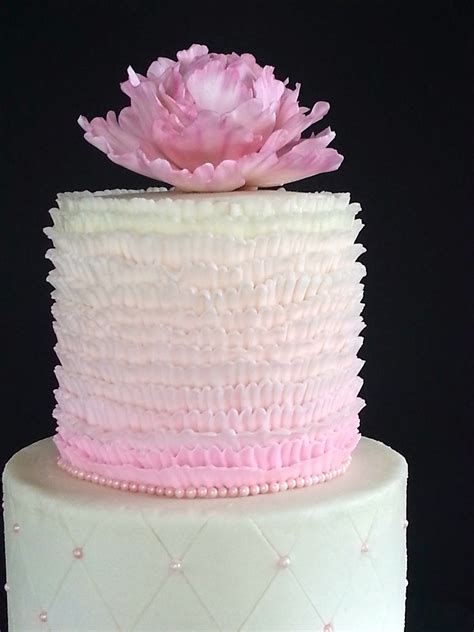 Pink Peony Birthday Cake