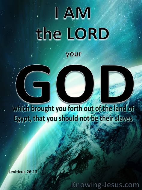 Leviticus 2613 I Am The Lord Your God Aqua