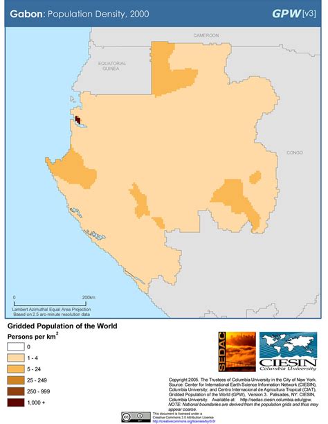 Gabon Population Density 2000 Sedacmaps Flickr