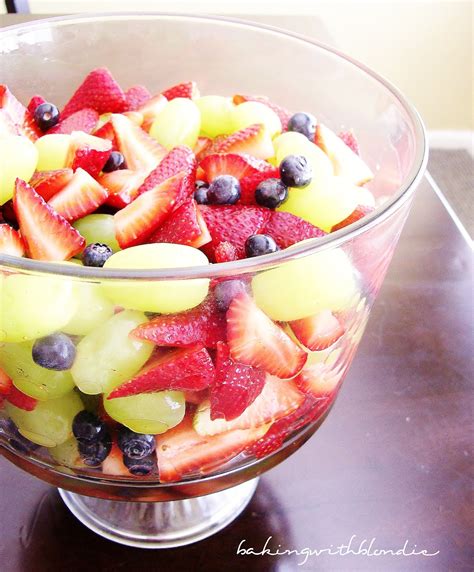 Strawberry Blueberry And Green Grape Salad With Honey Lime Dressing