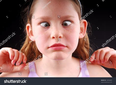 Silly Girl Making Crosseyed Face Stock Photo 10454605 Shutterstock