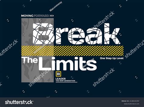 Break Limits Modern Stylish Typography Slogan เวกเตอร์สต็อก ปลอดค่า