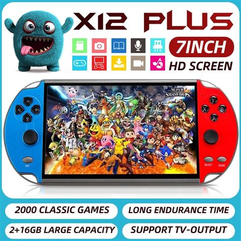 X12plus Dual Joystick Game Console 7 Inch High Definition Large Screen