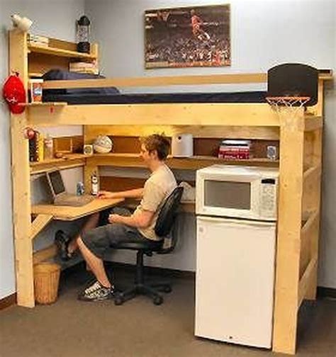 Brilliant Dorm Room Organization Ideas On A Budget 38 Diy Loft Bed Loft Bed Plans College