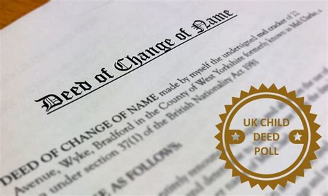 Easy Online Uk Deed Poll Service Legally Change Your Name