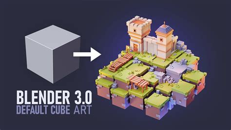 Blender 30 Using Default Cube To Create 3d Illustration Youtube