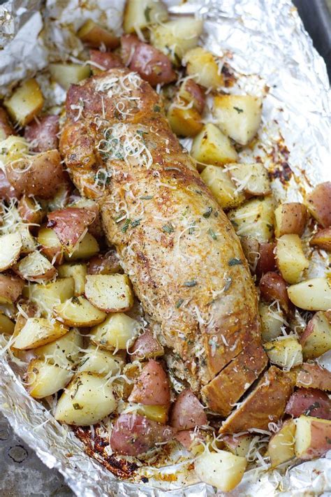 This is yet another very important step in order to keep the juices inside the. This easy Grilled Herb Crusted Potatoes and Pork Tenderloin Foil Packet is an effortless Summe ...