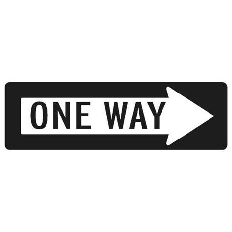 One Way Sign With Right Arrow Reflective 36 X 12 Hd Supply