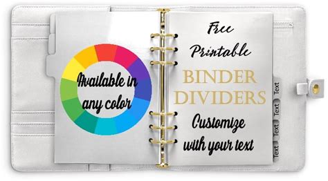 Free Divider Tabs Template Customized Printable Tab Dividers