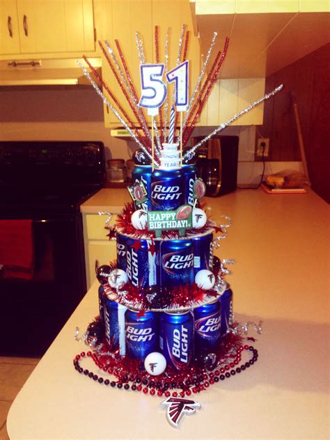 Beer Caketower That I Made For Barrys Birthday Go Falcons 🏈🍻