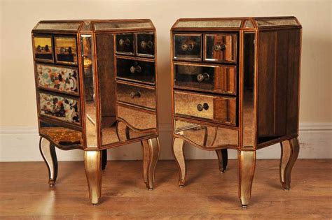 Mirrored Bedside Tables Art Deco Furniture Chests