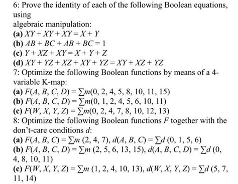 solved 6 prove the identity of each of the following