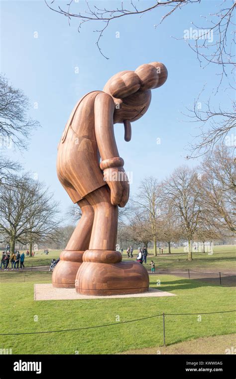 Sculpture At Yorkshire Sculpture Park Small Lie By Kaws Stock Photo