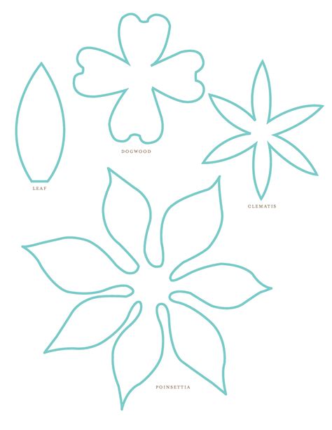 Yah Templates For Flowers Paper Flower Patterns Felt Flower