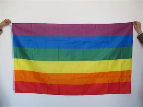 Aerlxemrbrae Rainbow Flag 3x5 Ft Polyester Flag Gay Pride Peace Flags