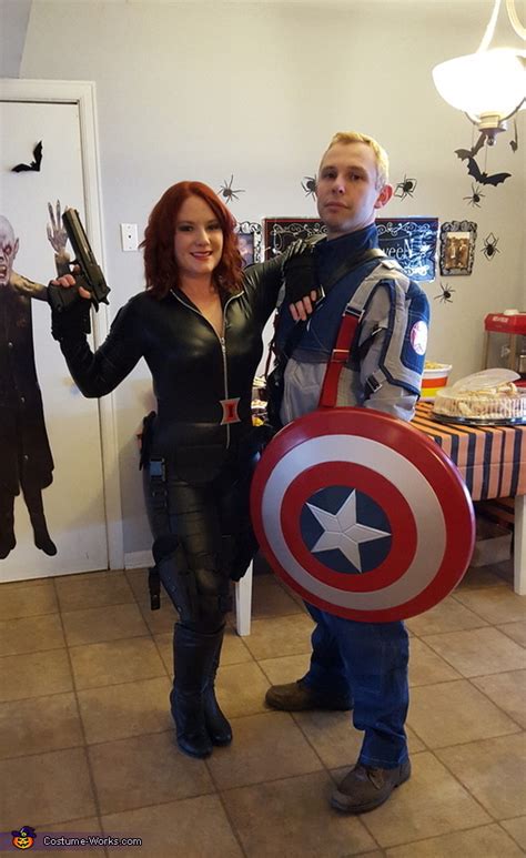 Black Widow And Captain America Couple Costume