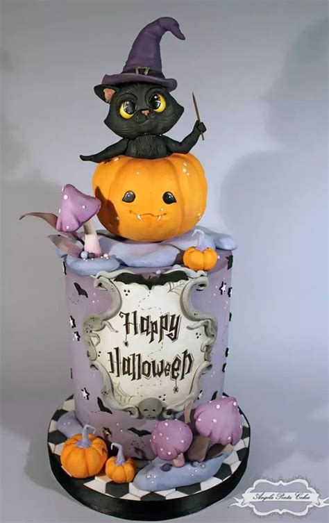 100 Cute Halloween Cake Ideas Magic Black Cat In Pumpkin
