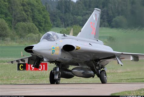 Saab J35j Draken Sweden Air Force Aviation Photo 1218724