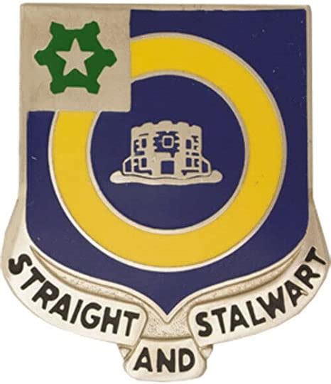Us 41st Infantry Regiment Unit Crest Straight And Stalwart