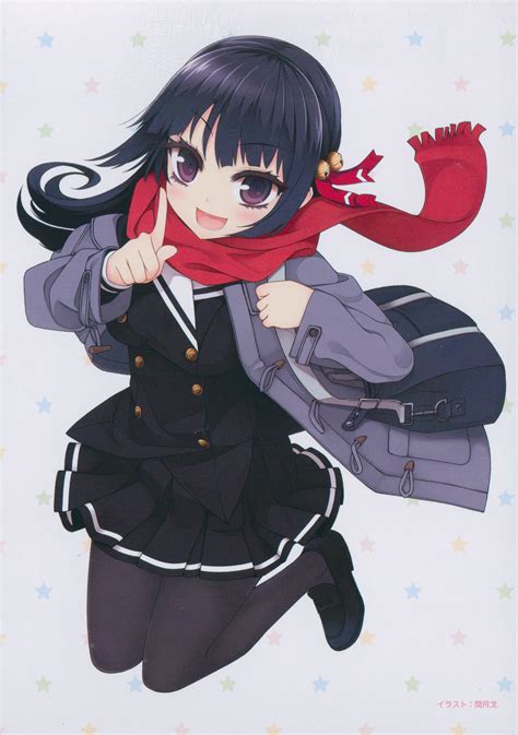 Wallpaper Illustration Anime Girls Glasses Black Hair School Uniform Onii Chan Dakedo Ai