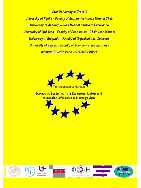Economic System Of The Eu And Accession Of Bosnia And Herzegovina Pdf