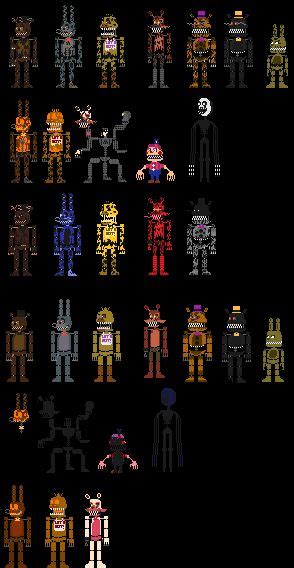 Five Nights At Freddys 4 Sprites By Freddlefrooby Five Nights At