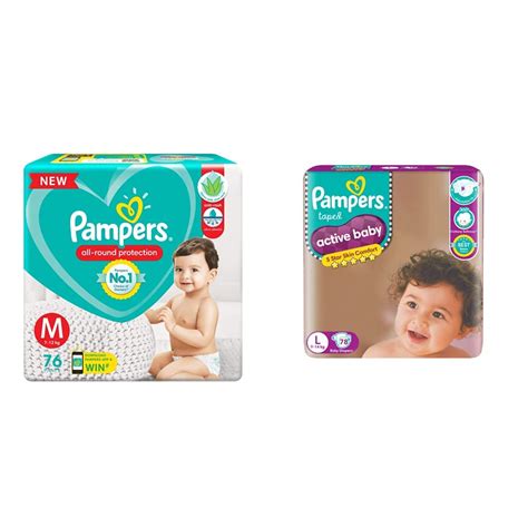 Buy Pampers Diaper Pants Medium 76 Count And Pampers Active Baby