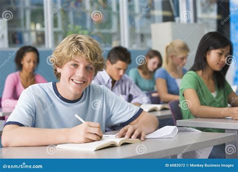 Schoolboy In High School Class Stock Photo Image Of Education Boys