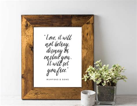 8x10 Printable Wall Art Mumford And Sons Quote Instant Etsy