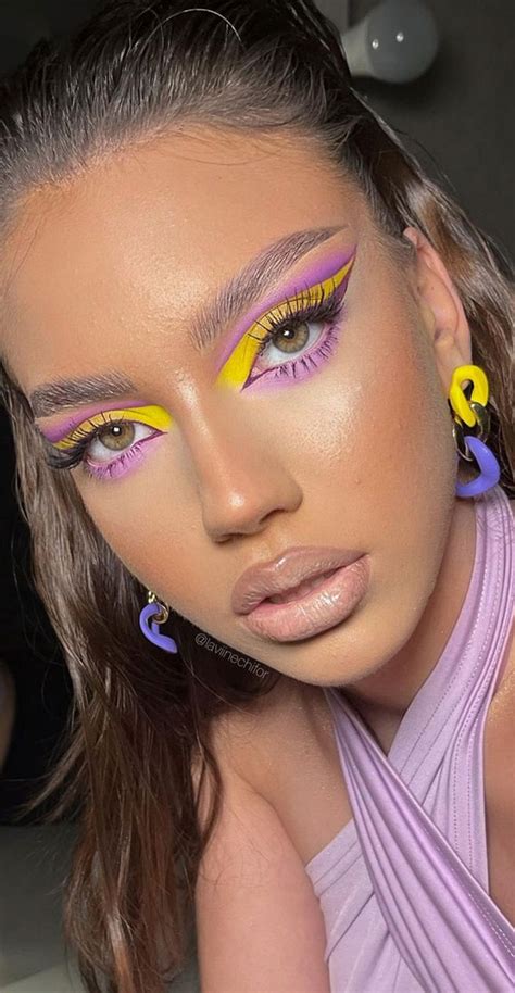 50 Gorgeous Makeup Trends To Try In 2022 Lavender And Yellow Makeup I Take You Wedding
