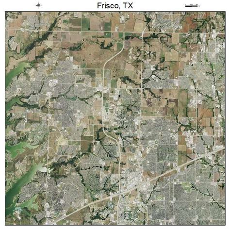 Aerial Photography Map Of Frisco Tx Texas