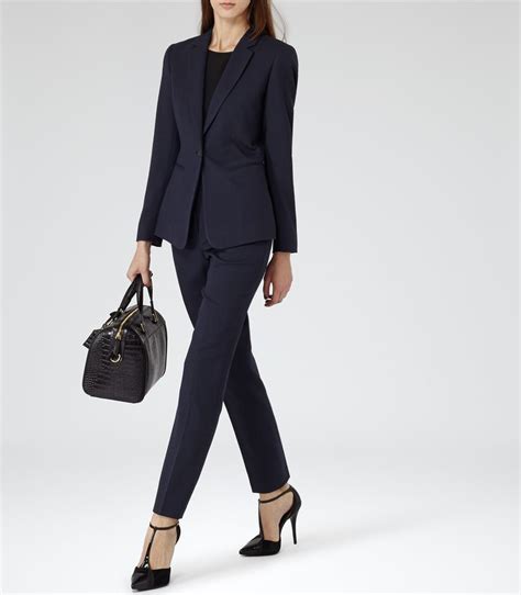 Reiss Womens French Navy Slim Fit Tailored Jacket Reiss Topaz Blazer
