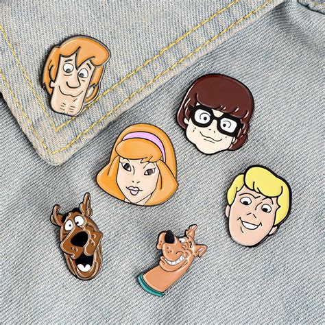 Scooby Doo Inspired Pin Set Of Six Pins Velma Daphne Fred Etsy