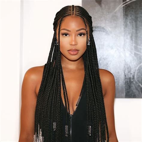 21 Gorgeous Fulani Braids To Try This Year Braided Cornrow Hairstyles African Braids