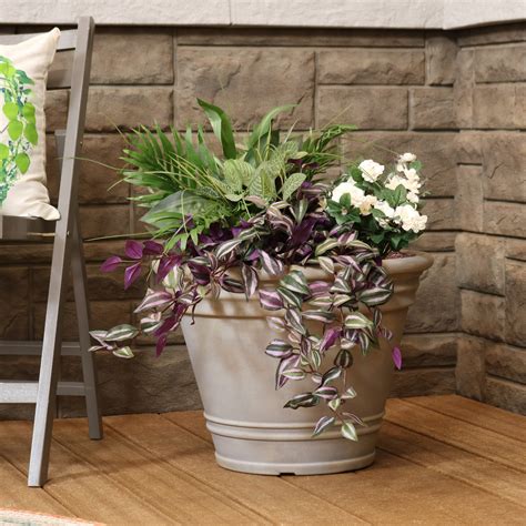 Sunnydaze Franklin Outdoor Flower Pot Planter Sable 20 Inch
