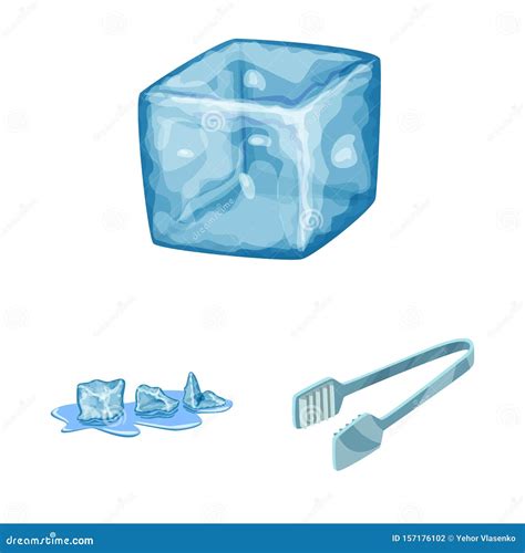 Isolated Object Of Frost And Water Icon Collection Of Frost And Wet