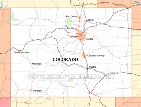 Simple Map Of Colorado Printable Map